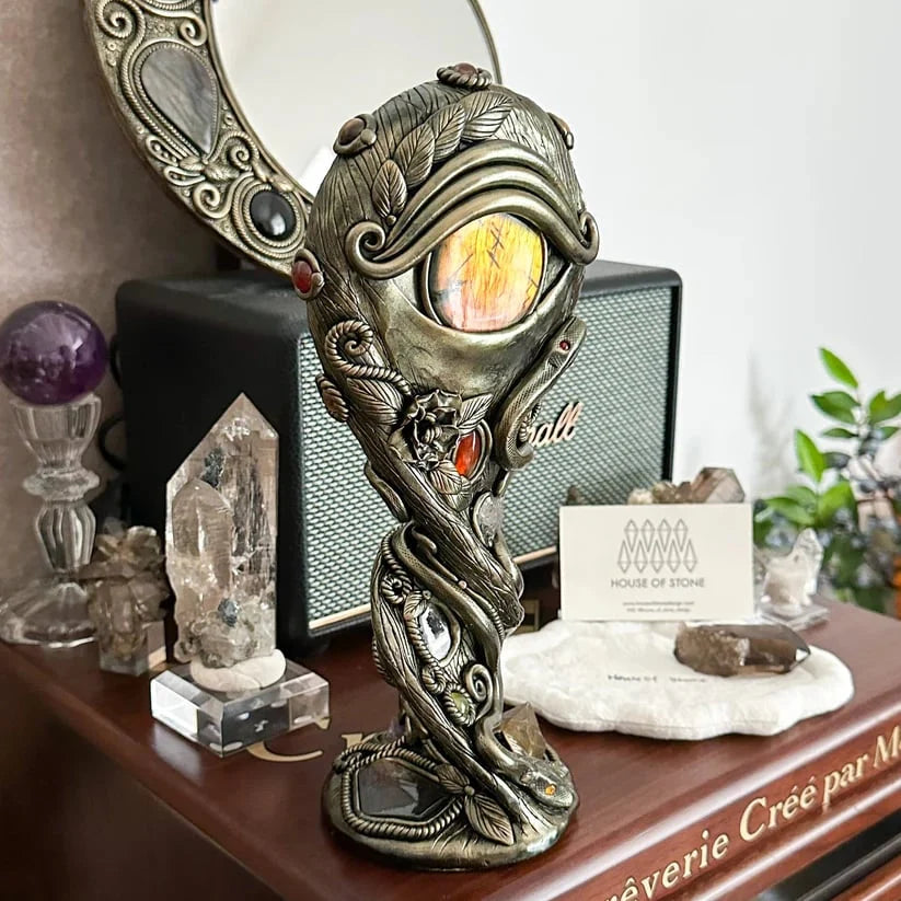 Workshop-Ready Handmade Black Obsidian Scrying Mirror – Crystal