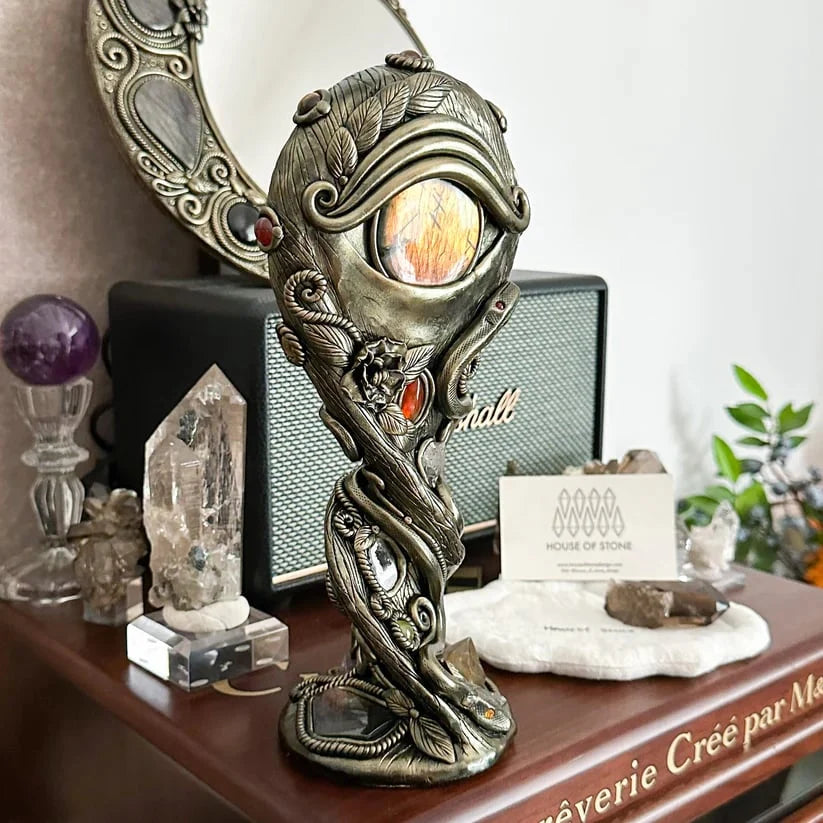 Workshop-Ready Handmade Black Obsidian Scrying Mirror – Crystal