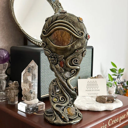 Workshop-Ready Handmade Black Obsidian Scrying Mirror – Crystal