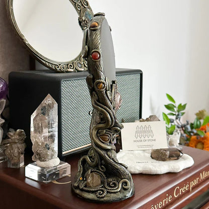 Workshop-Ready Handmade Black Obsidian Scrying Mirror – Crystal