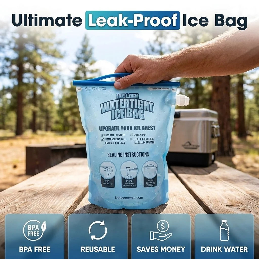 Distinctive Large-Capacity Leak-Proof Ice Bag – Reusable Cooler Ice