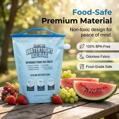 Distinctive Large-Capacity Leak-Proof Ice Bag – Reusable Cooler Ice