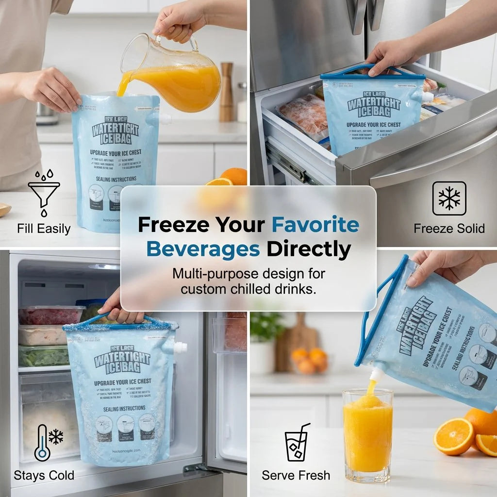 Distinctive Large-Capacity Leak-Proof Ice Bag – Reusable Cooler Ice