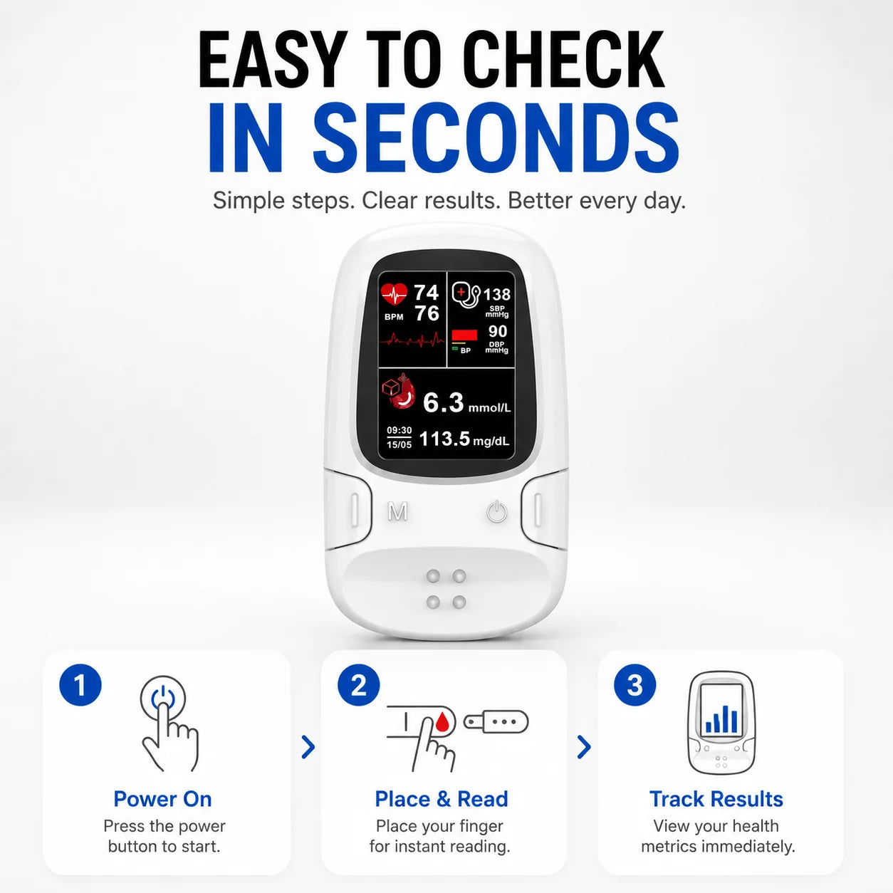 Distinctive Multi-Function Health Monitoring Device for Everyday Wear