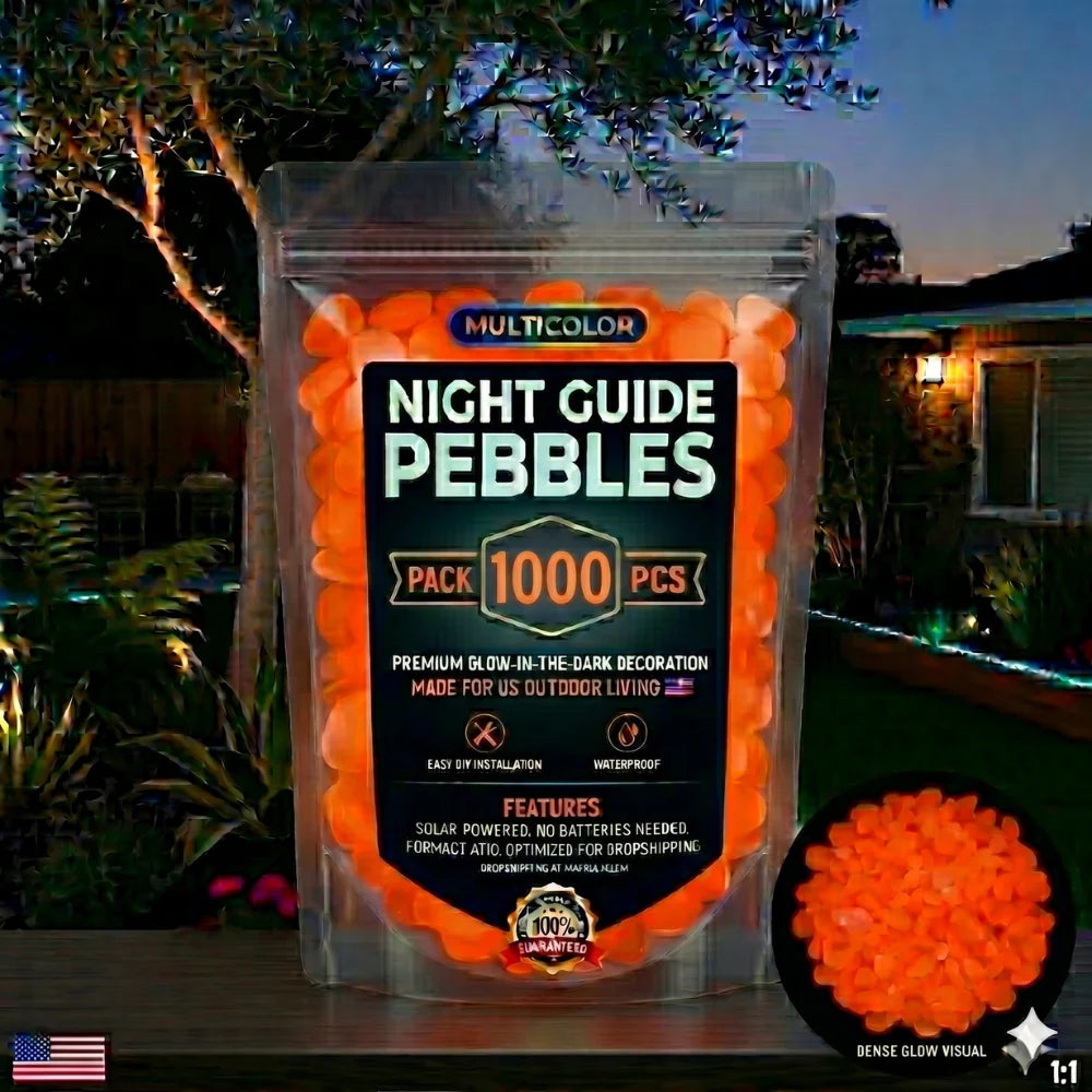 Non-Toxic Multicolor Glow-in-the-Dark Garden and Aquarium Stones