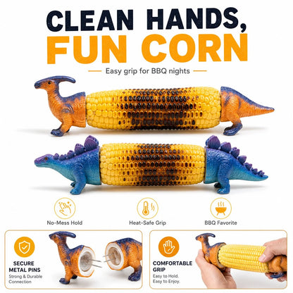 Practical Dinosaur Corn Holders for Corn On The Cob - Funny Corn Cob