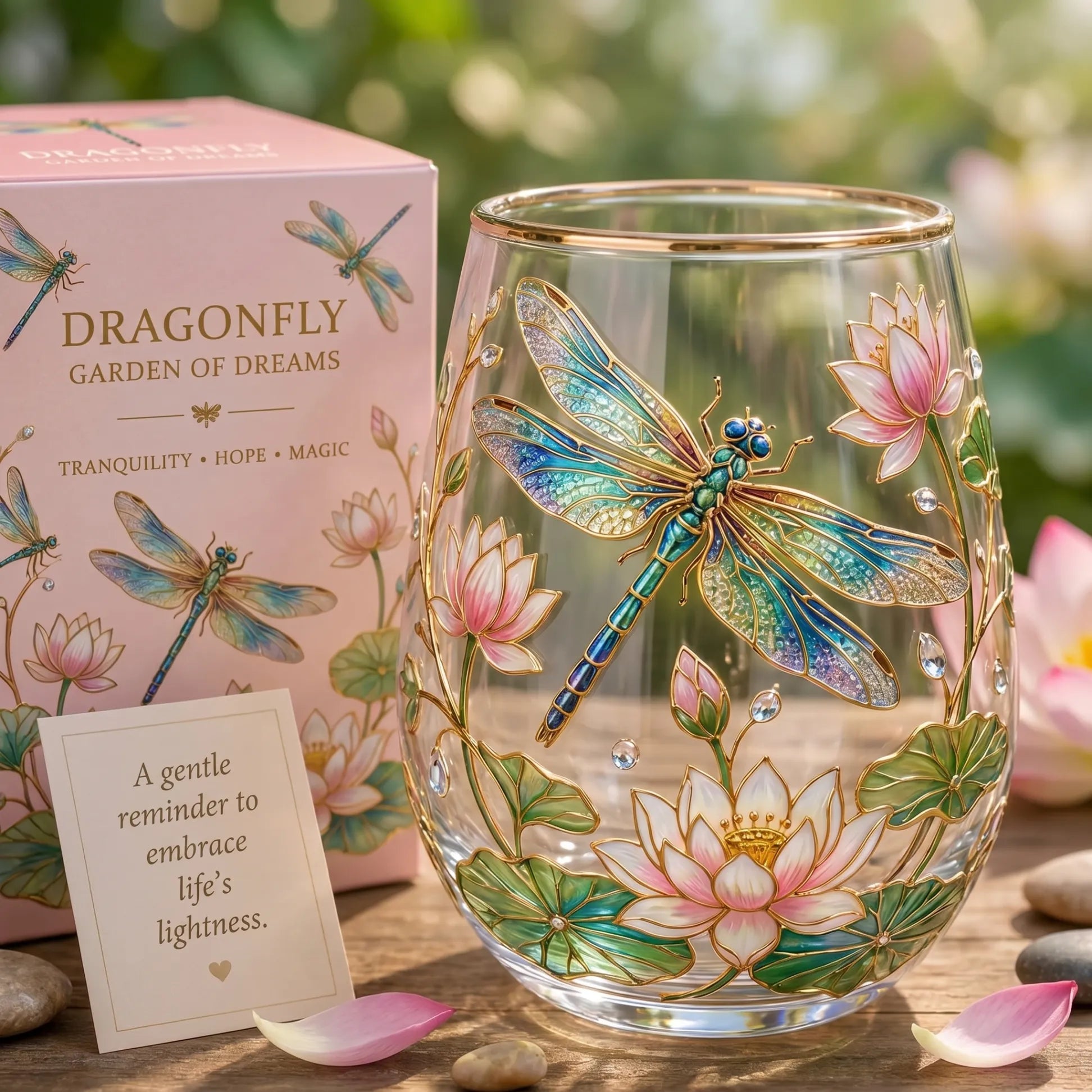 Garden Morning Bliss Printed Glass Tea Cup Collection