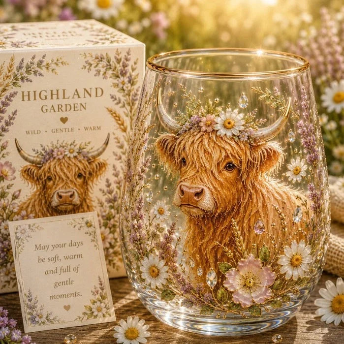Garden Morning Bliss Printed Glass Tea Cup Collection