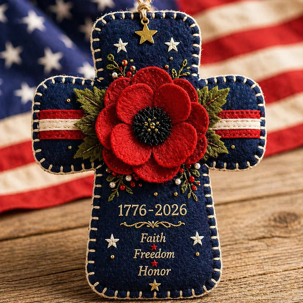 Hands-On DIY Patriotic flower Cross Ornament Kit for Creative Play