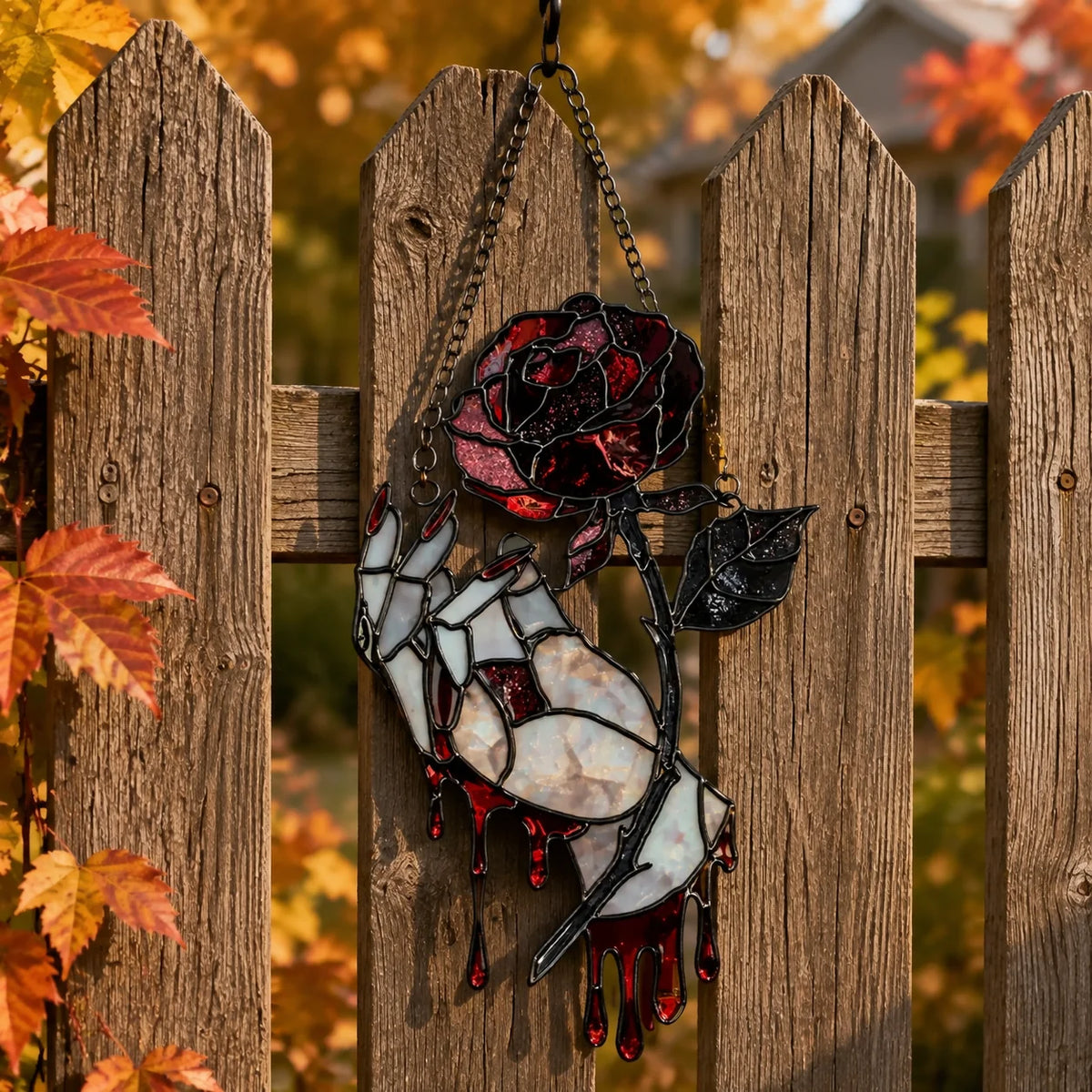 Purpose-Built Hand-painted bleeding rose hanging