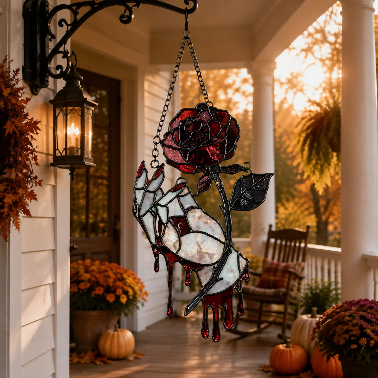 Purpose-Built Hand-painted bleeding rose hanging