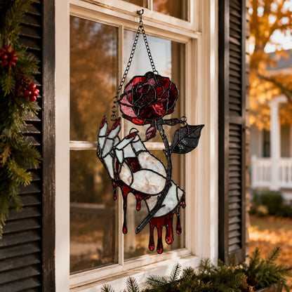 Purpose-Built Hand-painted bleeding rose hanging