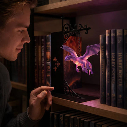 Floating Dragon Bookshelf Light with an Enchanted Glow