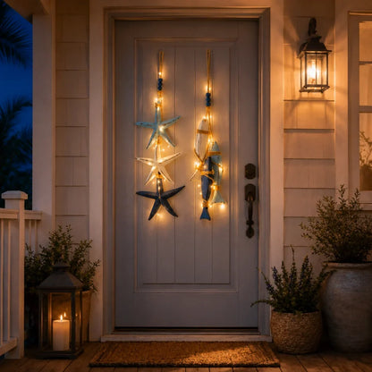 Decorative Coastal Wooden Hanging Ornament Lights for Focused Lighting