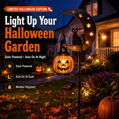 Outdoor Pumpkin Moon Garden Stake Light for Garden Display