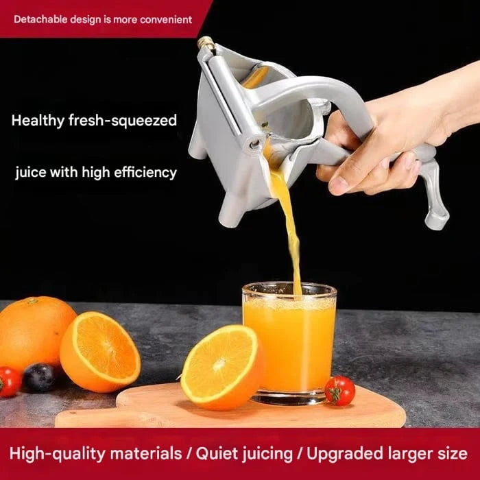 Aluminum Alloy Manual Juicer with Ergonomic Hand-Press Grip