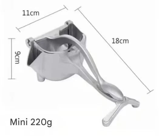 Aluminum Alloy Manual Juicer with Ergonomic Hand-Press Grip