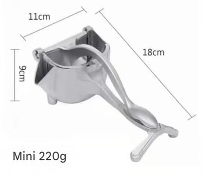 Aluminum Alloy Manual Juicer with Ergonomic Hand-Press Grip