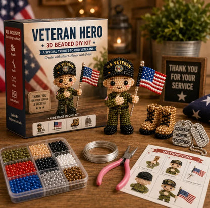 America 250 Patriotic Beaded Bouquet DIY Craft Kit