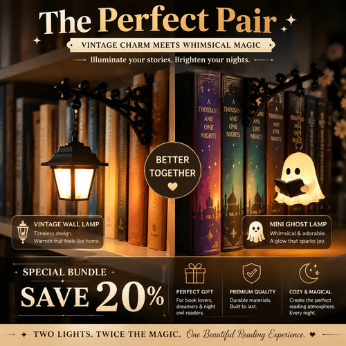Practical Ghost Bookshelf Lantern for Cozy Reading