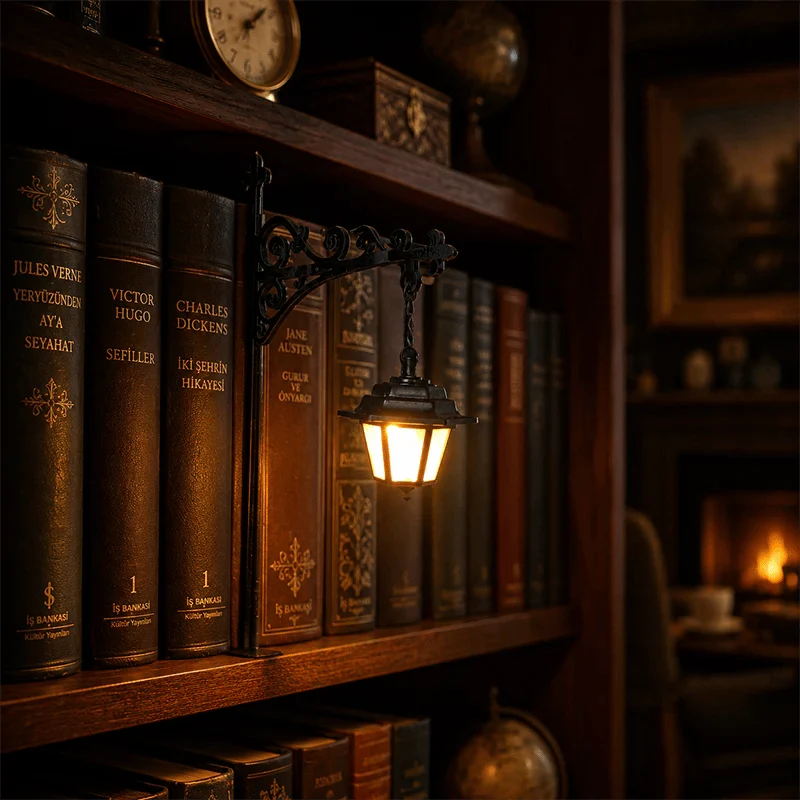 Practical Ghost Bookshelf Lantern for Cozy Reading