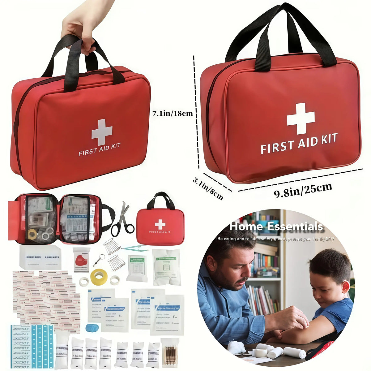 Vehicle-Ready 330 Piece Waterproof Compact First Aid Kit