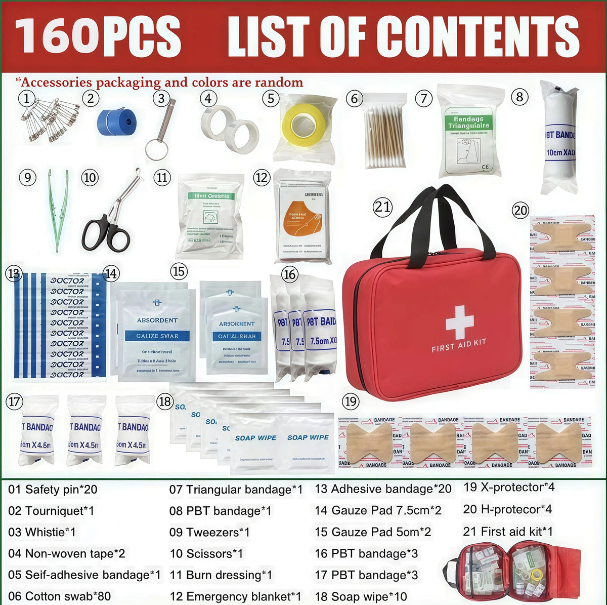 Vehicle-Ready 330 Piece Waterproof Compact First Aid Kit