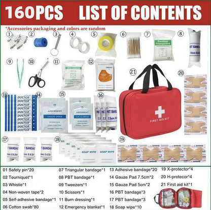 Vehicle-Ready 330 Piece Waterproof Compact First Aid Kit