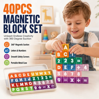 Magnetic Alphabet and Number Learning Cubes for Kids and Children