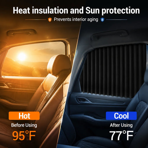 Vehicle-Ready 4 Pcs Magnetic Car Side Window Sun Shades for Garage Use