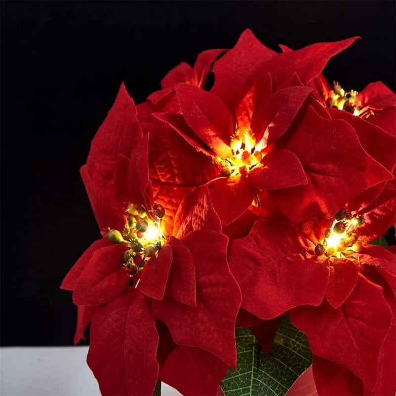 Decorative Gift Decor – Poinsettia LED Garland String