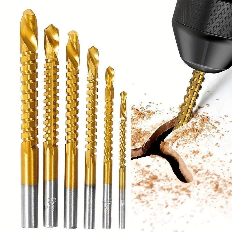 Six-Count Metalworking Drill Kit for Workshop Boring Tasks