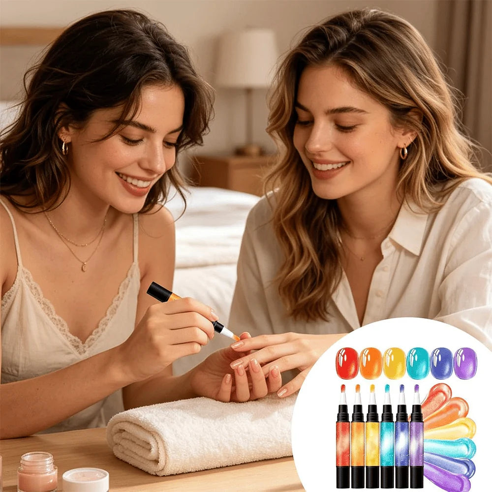 Purpose-Built 6PCS One-Step Gel Nail Art Pen Set – Salon Beauty at