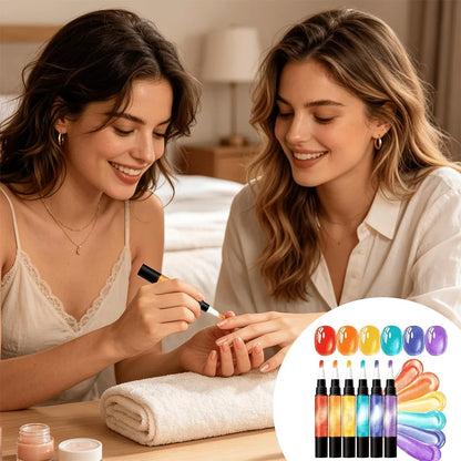 Purpose-Built 6PCS One-Step Gel Nail Art Pen Set – Salon Beauty at