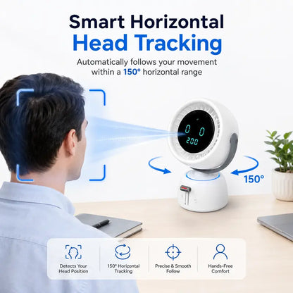 Purpose-Built AI Human Tracking Smart Fan Stepless Sliding Adjustment