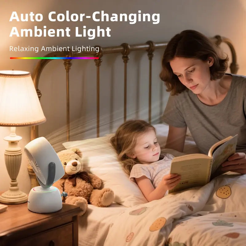 Purpose-Built AI Human Tracking Smart Fan Stepless Sliding Adjustment