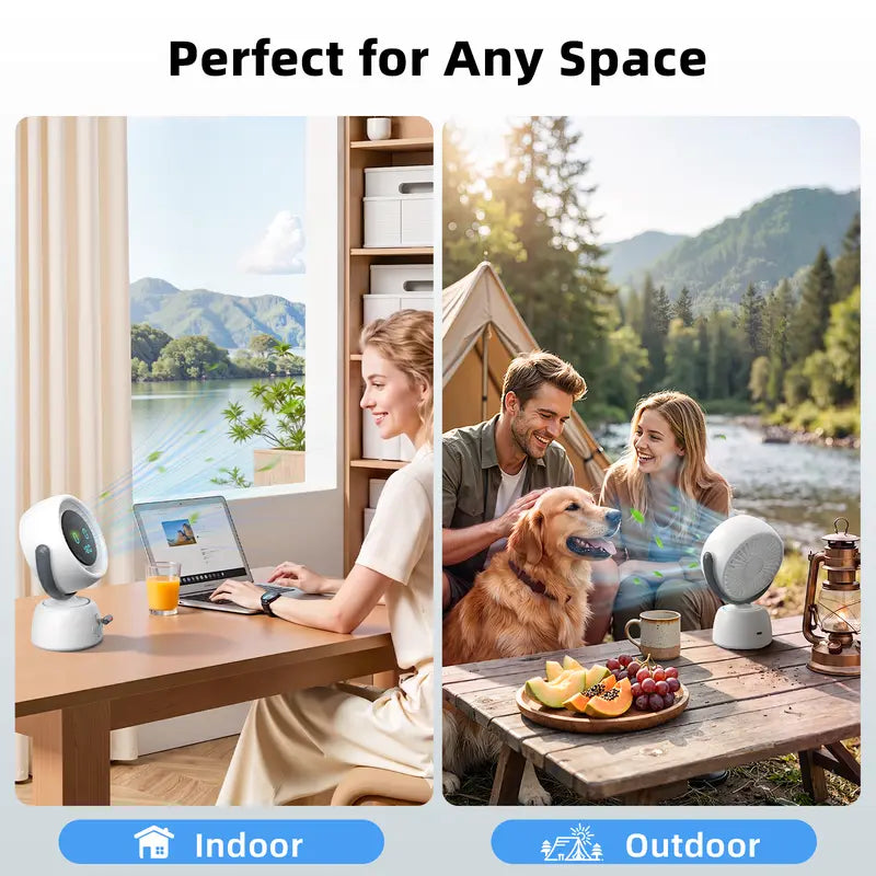 Purpose-Built AI Human Tracking Smart Fan Stepless Sliding Adjustment