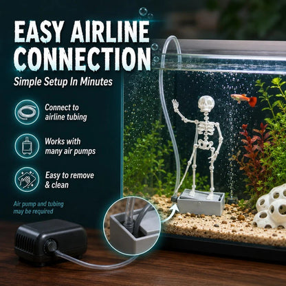 Purpose-Built Air-Driven Dancing Skeleton Aquarium