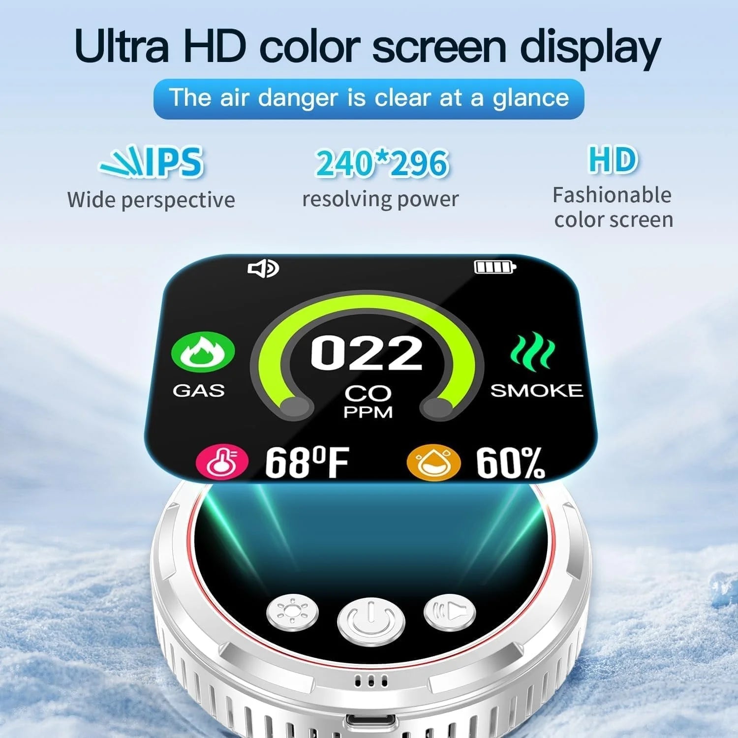 Multi-Function Air Quality Monitor & Smoke Detector