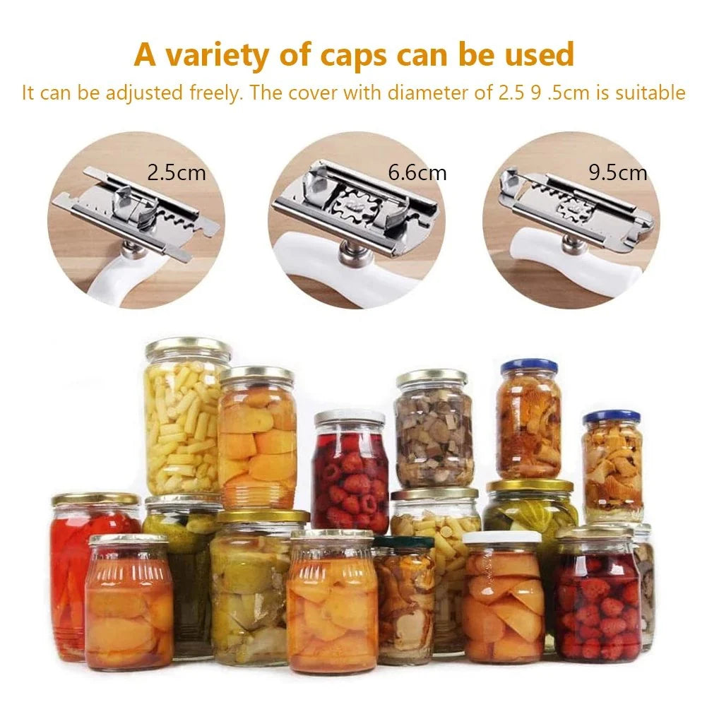 Stainless Steel Lever Tool for Opening Jars and Bottle Lids