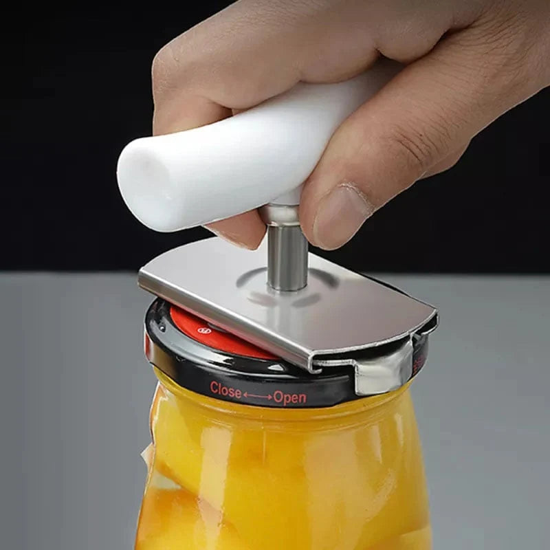 Stainless Steel Lever Tool for Opening Jars and Bottle Lids
