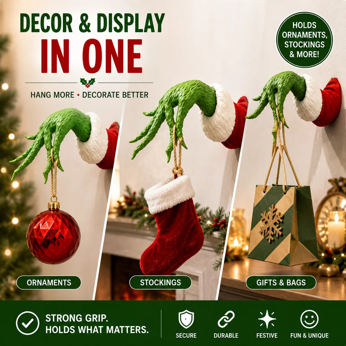 Purpose-Built Ornament Hanger, Home & Festive Party