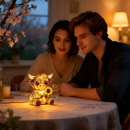 Charming Highland Cow LED Night Light