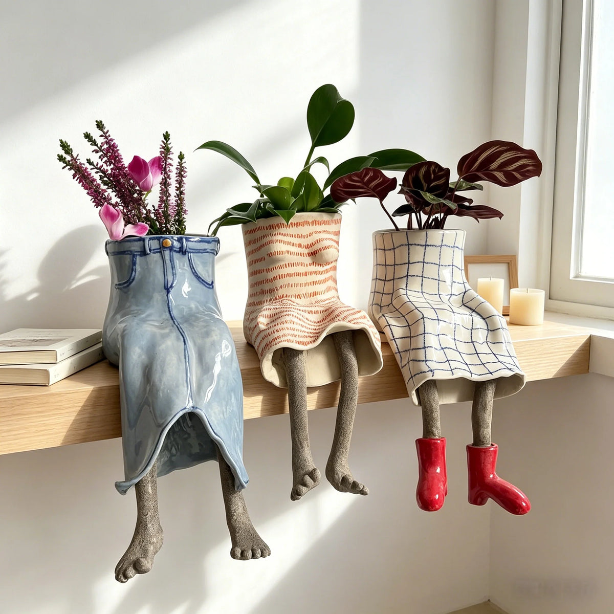 Outdoor Creative Sitting Planter Collection for Gar – Creative Sitting
