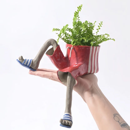Outdoor Creative Sitting Planter Collection for Gar – Creative Sitting