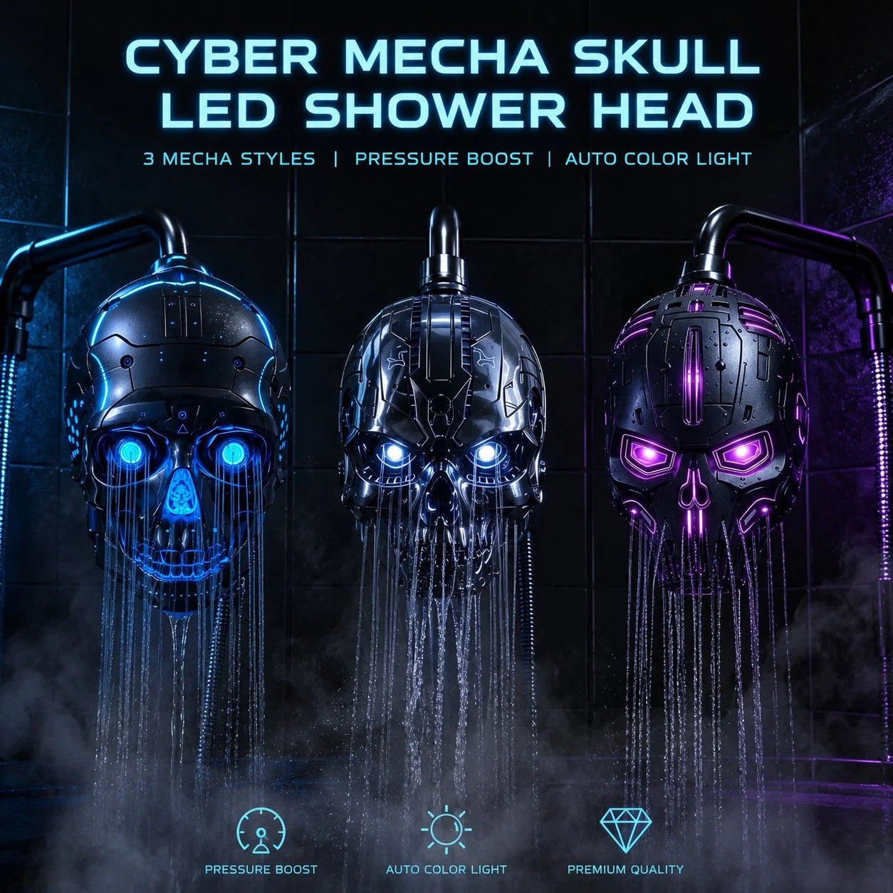 Purpose-Built Cyber Mecha Skull Color Changing LED Press – Cyber Mecha