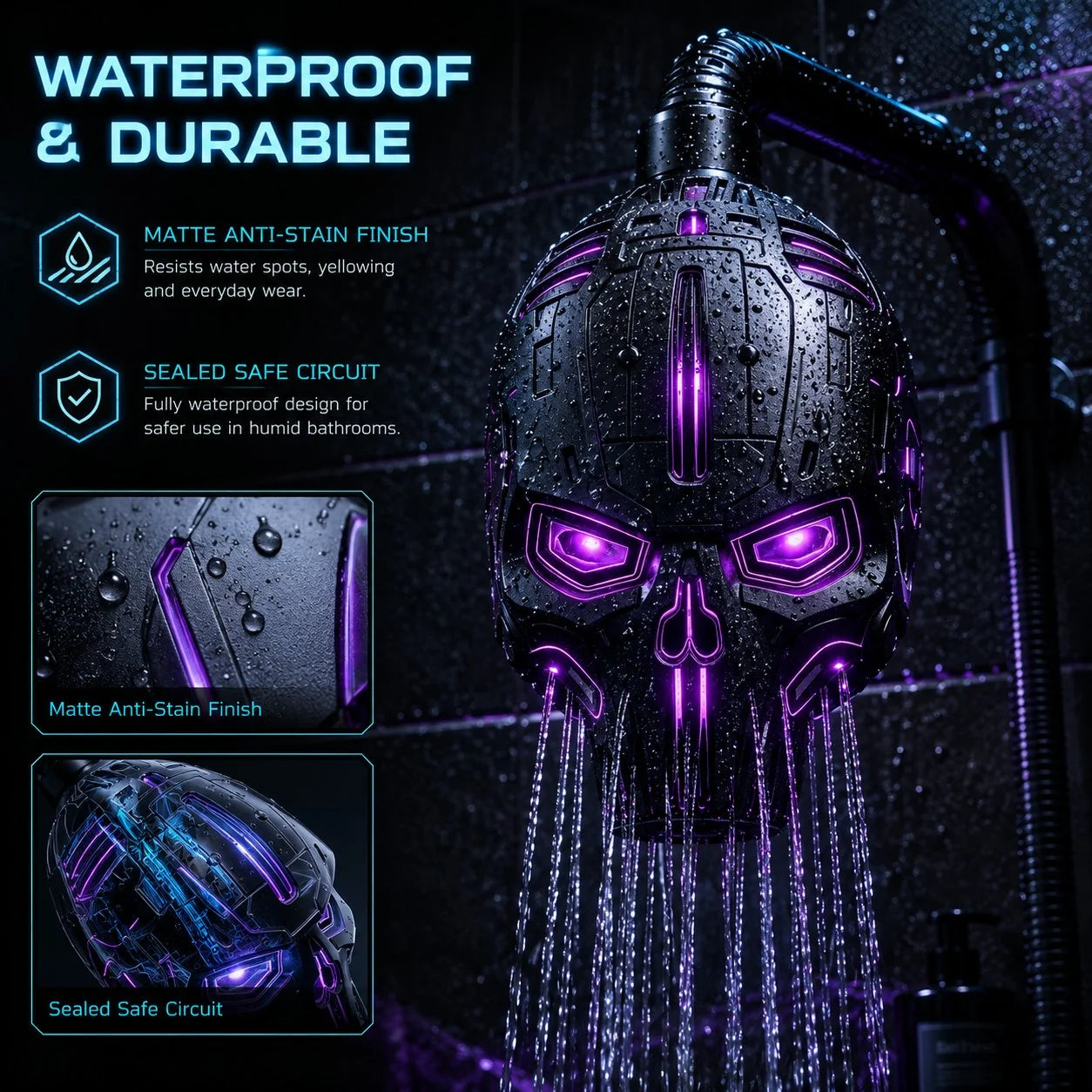 Purpose-Built Cyber Mecha Skull Color Changing LED Press – Cyber Mecha