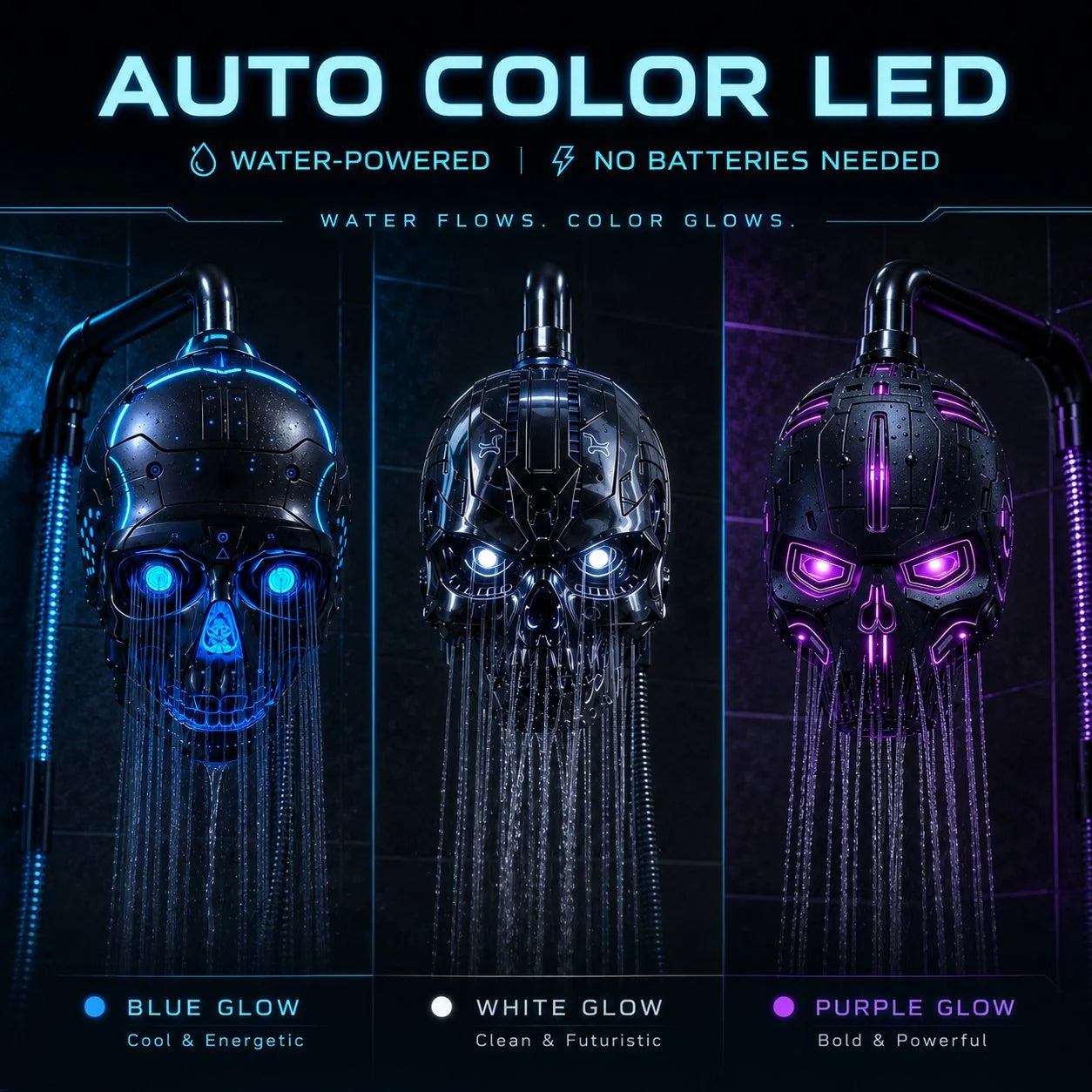 Purpose-Built Cyber Mecha Skull Color Changing LED Press – Cyber Mecha