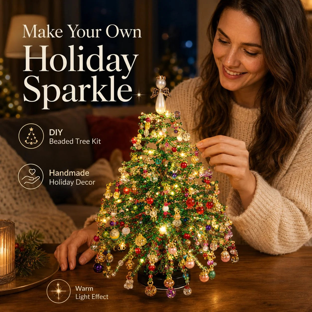 Hands-On DIY Beaded Tree Kit – Create Your Own Sparkling – Diy Beaded