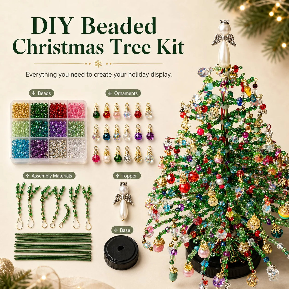 Hands-On DIY Beaded Tree Kit – Create Your Own Sparkling – Diy Beaded